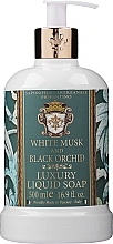 Kup Naturalne mydło w płynie Białe Piżmo i Czarna Orchidea - Saponificio Artigianale Fiorentino White Musk and Black Orchid Luxury Liquid Soap