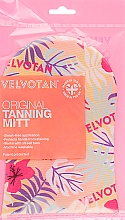 Kup Rękawica do aplikowania samoopalacza, żółto-pomarańczowa w tropikalne liście - Velvotan The Original Tanning Mitt