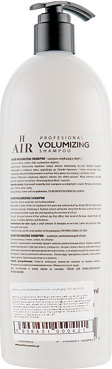 Szampon zwiększający objętość do włosów cienkich i słabych - Profis H Air Volumizing — Zdjęcie N2