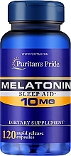 Suplement diety Melatonina - Puritan's Pride Melatonin 10 Mg — Zdjęcie N1