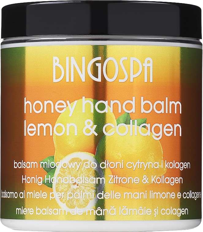 Balsam miodowy z cytryną i kolagenem do dłoni - BingoSpa Honey Balm For Hands With Lemon And Collagen — Zdjęcie N1