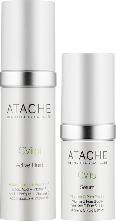 Kuracja antyoksydacyjna na noc - Atache C Vital Biological Triple-Antioxidant Night Protector (fluid 30 ml + ser 15 ml) — Zdjęcie N2