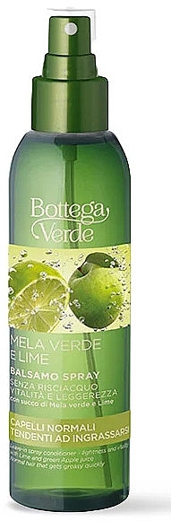 Spray do włosów z zielonym jabłkiem i limonką - Bottega Verde Leave-In Spray Conditioner — Zdjęcie N1