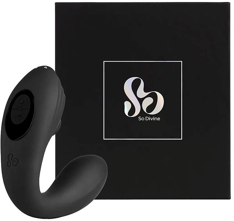 Stymulator punktu G, czarny - So Divine Pearl Vibe 2 In 1 G-Spot & Suction Stimulator — Zdjęcie N1