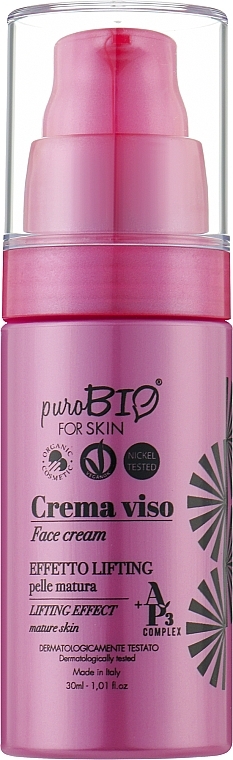 Krem liftingujący na dzień do cery dojrzałej - PuroBio Cosmetics Face Cream Lifting Effect  — Zdjęcie N1