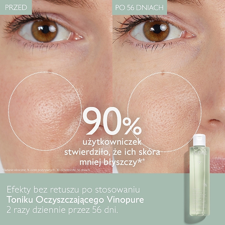 Oczyszczający tonik do twarzy - Caudalie Vinopure Clear Skin Purifying Toner — Zdjęcie N5