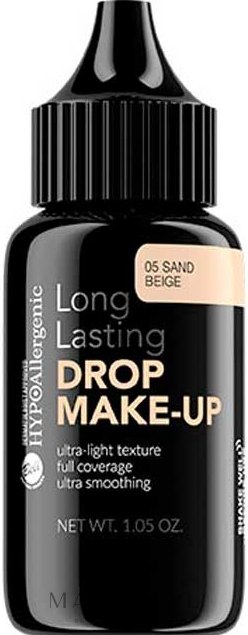 Hypoalergiczny kryjący podkład do twarzy - Bell HYPOAllergenic Long Lasting Drop Make-Up Base — Zdjęcie 05 - Sand Beige