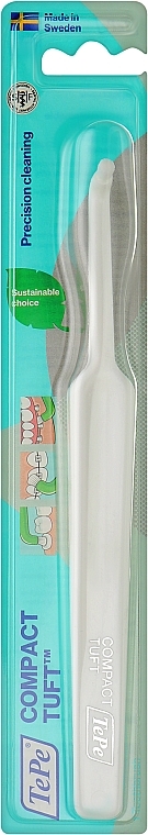 Szczoteczka jednopęczkowa do trudno dostępnych miejsc, biała - TePe Tuft Toothbrush — Zdjęcie N1