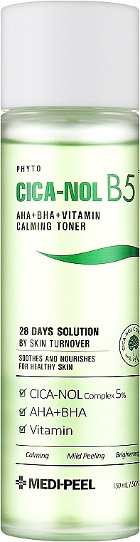 Tonik rewitalizujący przeciw stanom zapalnym - MEDIPEEL Phyto CICA-Nol B5 AHA BHA Vitamin Calming Toner — Zdjęcie N2