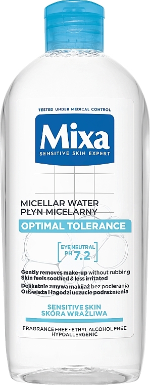 Płyn micelarny Optymalna tolerancja do skóry bardzo wrażliwej - Mixa Optimal Tolerance Micellar Water — Zdjęcie N1