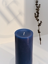 Świeca cylindryczna, średnica 7 cm, wysokość 15 cm - Bougies La Francaise Cylindre Candle Blue — Zdjęcie N2