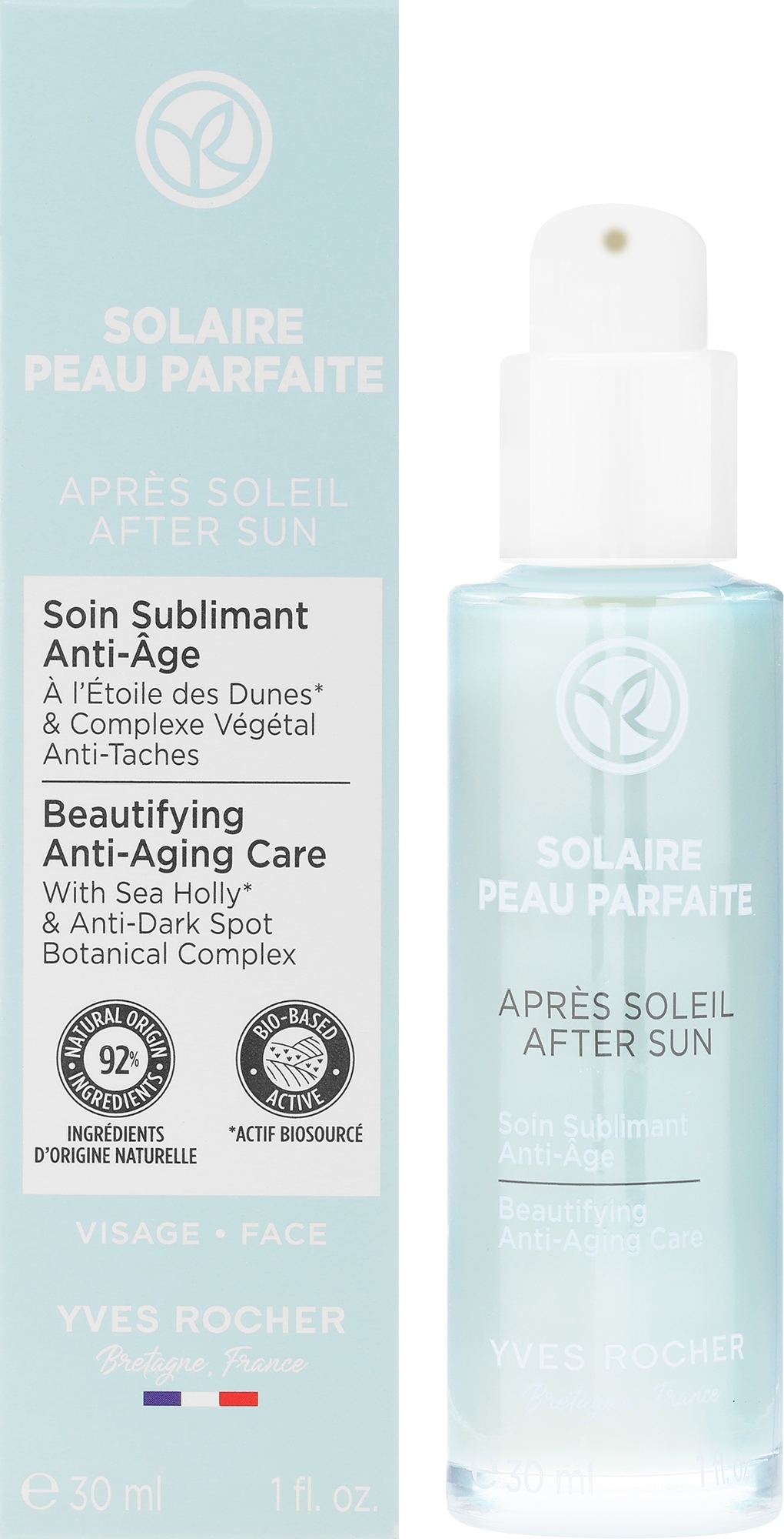 Przeciwzmarszczkowa emulsja po opalaniu do twarzy z wyciągiem z mikołajka nadmorskiego - Yves Roche Solaire Peau Parfaite After Sun Beautifying Anti-Aging Care — Zdjęcie 30 ml