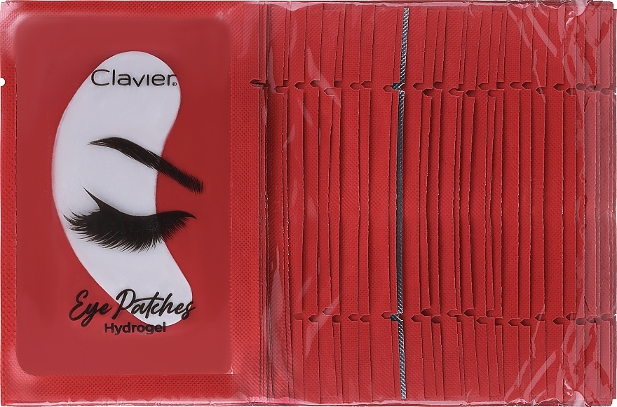 Hydrożelowe podkładki do przedłużania rzęs - Clavier Eye Patches Hydrogel Red — Zdjęcie N1