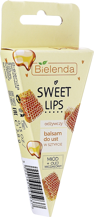 Odżywczy balsam do ust w sztyfcie z miodem i olejkiem migdałowym - Bielenda Sweet Lips Nourishing Lip Balm — Zdjęcie N2