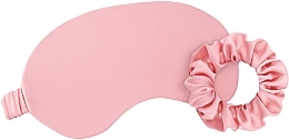 Zestaw do spania w etui, brzoskwiniowy - MAKEUP Gift Set Pink Sleep Mask, Scrunchie, Ear Plugs — Zdjęcie N2