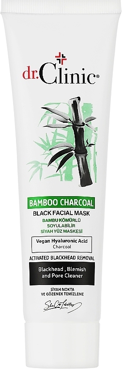 Maseczka do twarzy z węglem bambusowym - Dr. Clinic Bamboo Charcoal Black Facial Mask — Zdjęcie N1