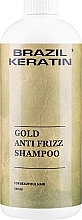Ekskluzywny skoncentrowany szampon do włosów z keratyną - Brazil Keratin Anti Frizz Gold Shampoo — Zdjęcie N3
