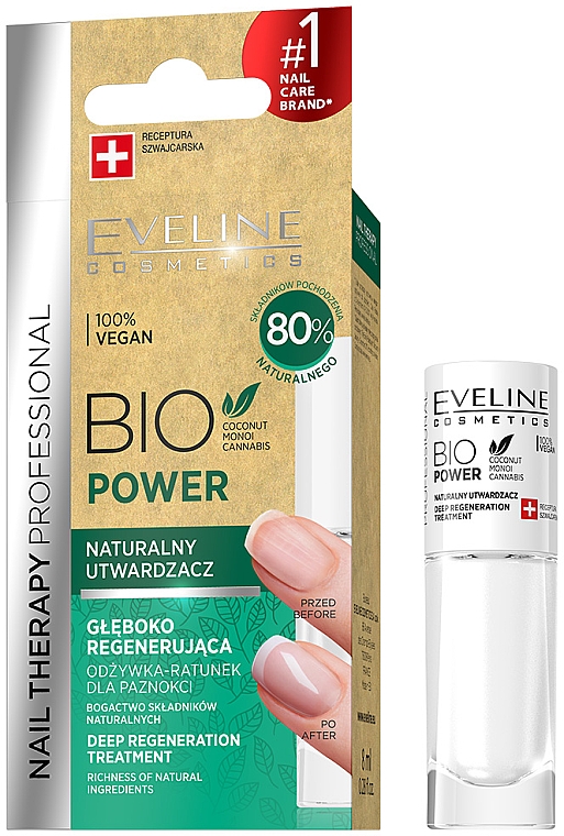 Naturalny utwardzacz do paznokci - Eveline Cosmetics Nail Therapy Professional BIO