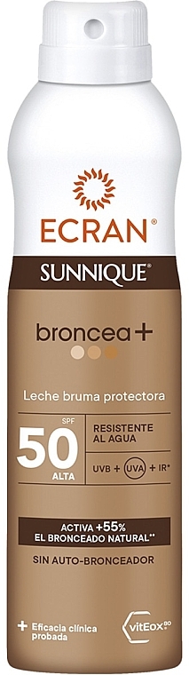 Spray do ciała - Ecran Sunnique Protective Sun Mist Broncea+ SPF50 — Zdjęcie N1