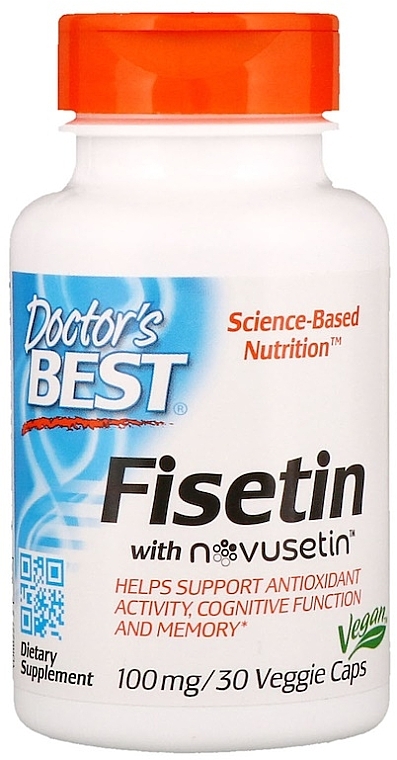 Suplement diety z antyoksydantami wspierający pracę mózgu - Doctor's Best Fisetin with Novusetin — Zdjęcie N1