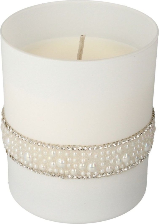 Świeca zapachowa w szkle, 8 x 9,5 cm, biała - Artman Crystal Pearl Glass — Zdjęcie N1