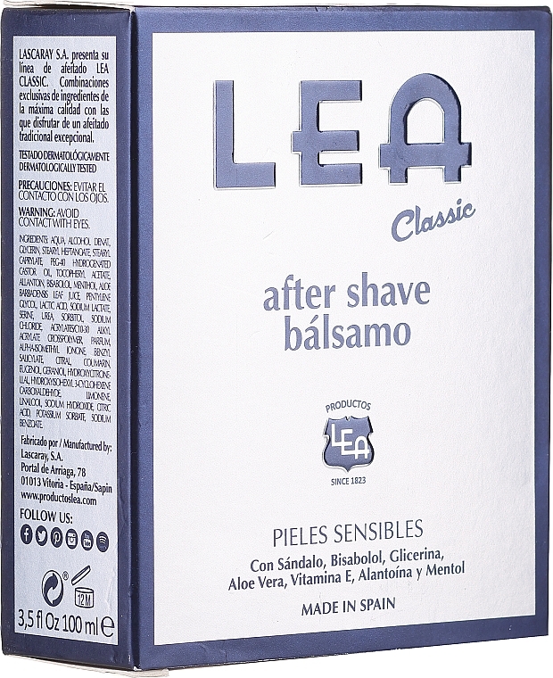PRZECENA! Balsam po goleniu do skóry wrażliwej - Lea Classic After Shave Balm * — Zdjęcie N4