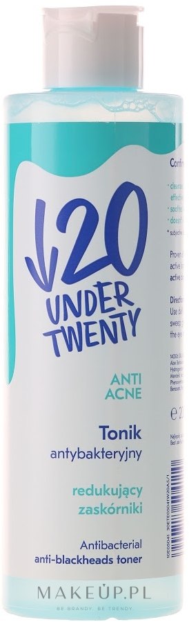 Under 20, Anti Acne, Tonik łagodząco-matujący 24h przeciw trądzikowi, Under  Twenty - Opinie, Testy, Cena