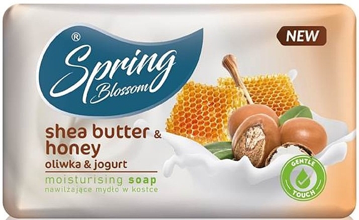 Nawilżające mydło w kostce Masło shea i miód - Spring Blossom Shea Butter & Honey Moisturizing Soap — Zdjęcie N1