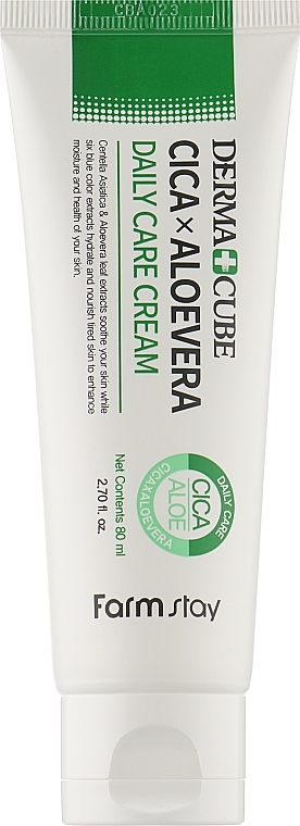 Krem do codziennej pielęgnacji - Farmstay Derma Cube Cica x Aloevera Daily Care Cream — Zdjęcie N3