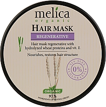 Odbudowująca maska do włosów z proteinami pszenicy i witaminą E - Melica Organic Regenerative Hair Mask — Zdjęcie N1