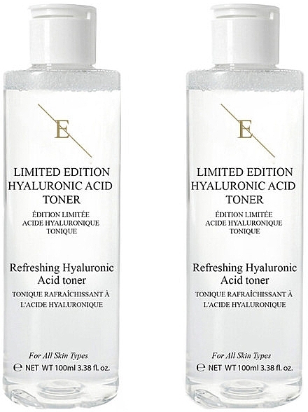 Zestaw - Eclat Skin London Limited Edition Refreshing Hyaluronic Acid Toner (f/toner/2x100ml) — Zdjęcie N1