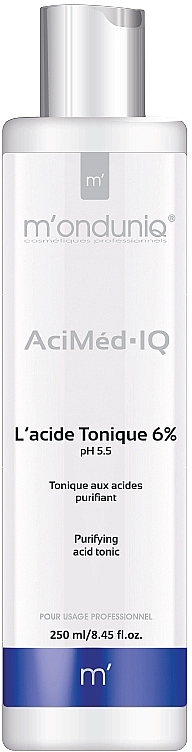 Tonik kwasowy do przygotowania skóry przed zabiegiem peelingu - M'onduniq AciMed-IQ Purifling Acid Tonic pH 5.5 — Zdjęcie N1