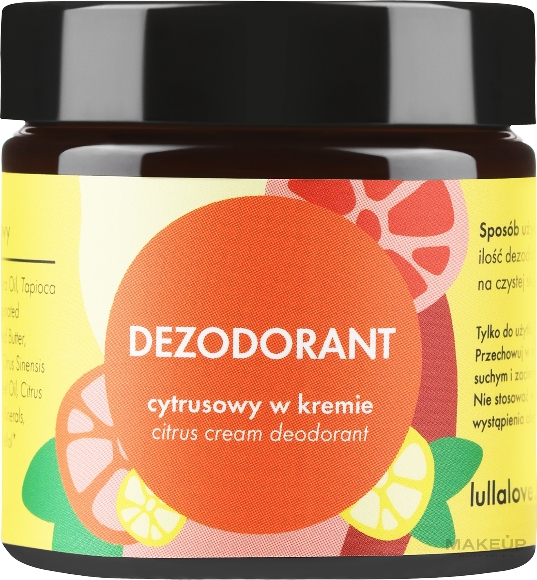 Dezodorant w kremie - Lullalove Deodorant Citrus Cream — Zdjęcie 60 ml