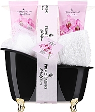 Kup Zestaw - Primo Bagno Floral Wild Orchid Gift Set (sh/gel/100 ml + b/lot/100 ml + bath/salt/100 g + sponge + towel)