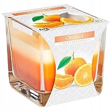 Kup Świeca zapachowa trójwarstwowa w szkle Pomarańcza - Bispol Scented Candle Orange