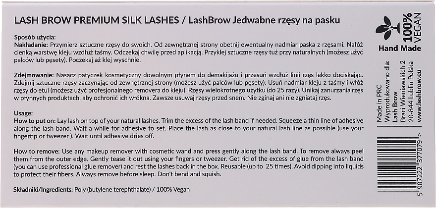 Jedwabne rzęsy na taśmie - Lash Brow Premium Silk Lashes Insta Glam Lashes — Zdjęcie N2