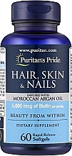 Kompleks witamin na włosy, skórę i paznokcie - Puritan's Pride Hair Skin Nails infused with Moroccan Argan Oil — Zdjęcie N1