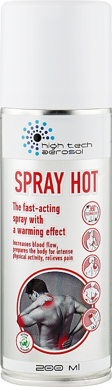 Rozgrzewający spray do ciała - High Tech Aerosol Spray Hot — Zdjęcie N1