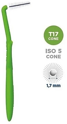 Szczoteczki międzyzębowe 1,7 mm, 5 szt., zielone - Curaprox Curasept Proxi Treatment Angle T17 Cone Green — Zdjęcie N2