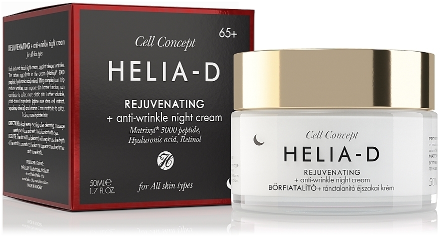 Przeciwzmarszczkowy krem do twarzy na noc, 65+ - Helia-D Cell Concept Cream — Zdjęcie N2