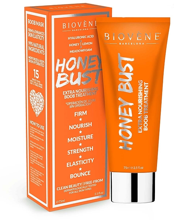 Ujędrniająca maseczka odżywcza na biust - Biovene Honey Bust Extra Nourishing Boob Treatment — Zdjęcie N1