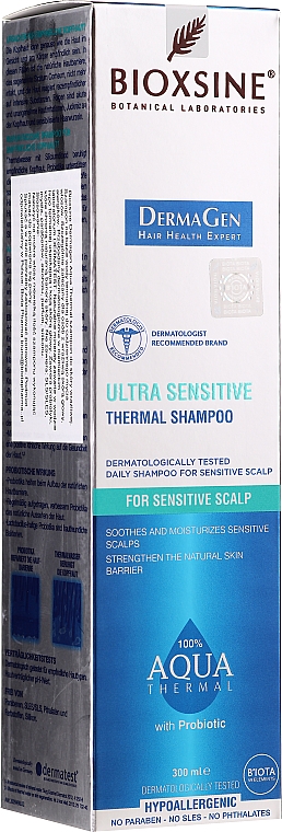 Łagodny szampon termalny do wrażliwej skóry głowy - Biota Bioxsine DermaGen — Zdjęcie N2