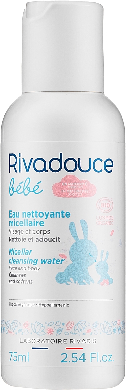Organiczny płyn micelarny do mycia twarzy dla niemowląt i dzieci - Rivadouce Bebe Micellar Cleansing Water (travel) — Zdjęcie N1