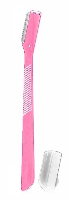 Nożyk do przycinania brwi 4448, różowy - Donegal Pink