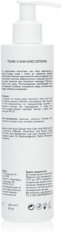 Tonik do twarzy z kwasami AHA - KleoDerma AHA Tonic Lotion — Zdjęcie N2