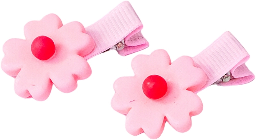 Spinka do włosów z kwiatkiem, pudrowy róż - Lolita Accessories — Zdjęcie N1