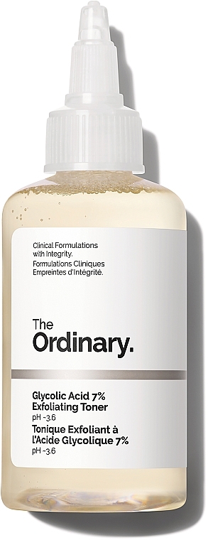 Tonik złuszczający z 7% kwasem glikolowym The Ordinary - Glycolic Acid 7% Exfoliating Toner — Zdjęcie N1