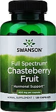 Suplement diety Owoc Borówki, 400 mg - Swanson Chasteberry Fruit — Zdjęcie N1