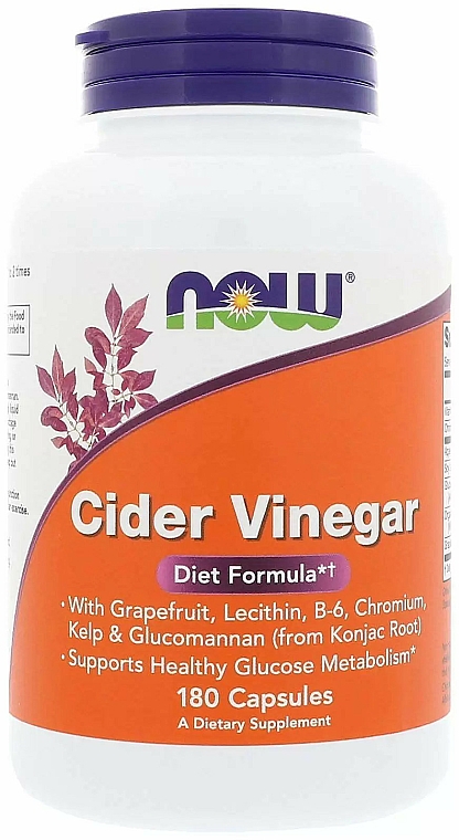 Suplement diety z octem jabłkowym - Now Foods Cider Vinegar — Zdjęcie N1