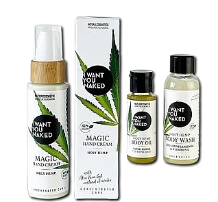 Zestaw Let's Get Wild, Baby - I Want You Naked Holy Hemp Beauty Trio (hand/cr/50ml + b/oil/30ml + b/wash/50ml) — Zdjęcie N2